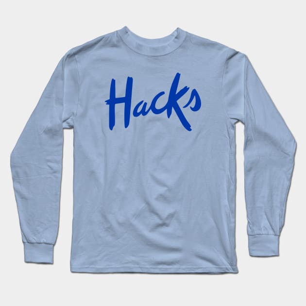 Hacks HBOMax Original Logo Blue Long Sleeve T-Shirt by Emmikamikatze